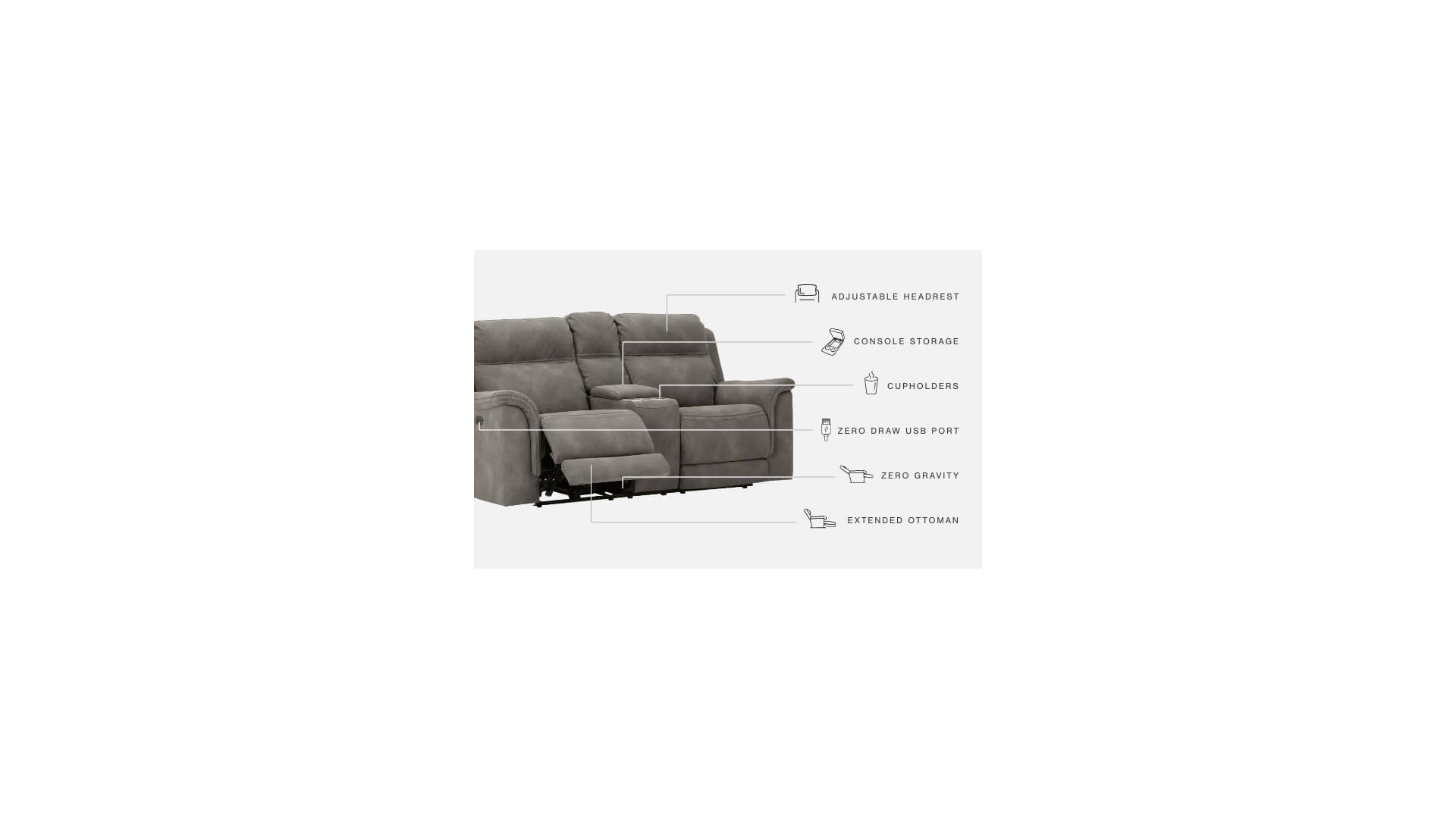 Next-Gen DuraPella Power Reclining Loveseat with Console