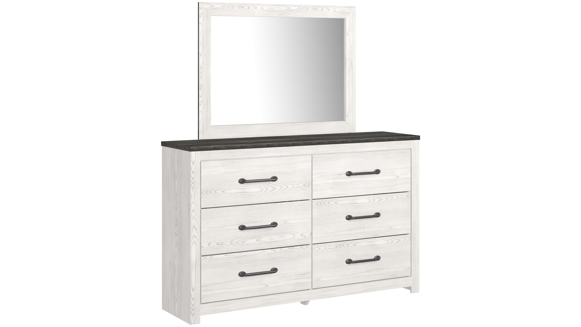 Gerridan Queen Panel Bed with Mirrored Dresser, Chest and Nightstand