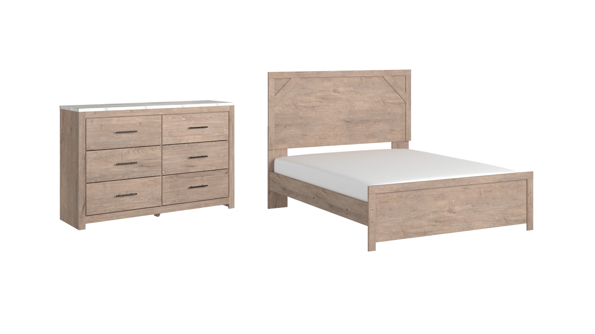 Senniberg Queen Panel Bed with Dresser