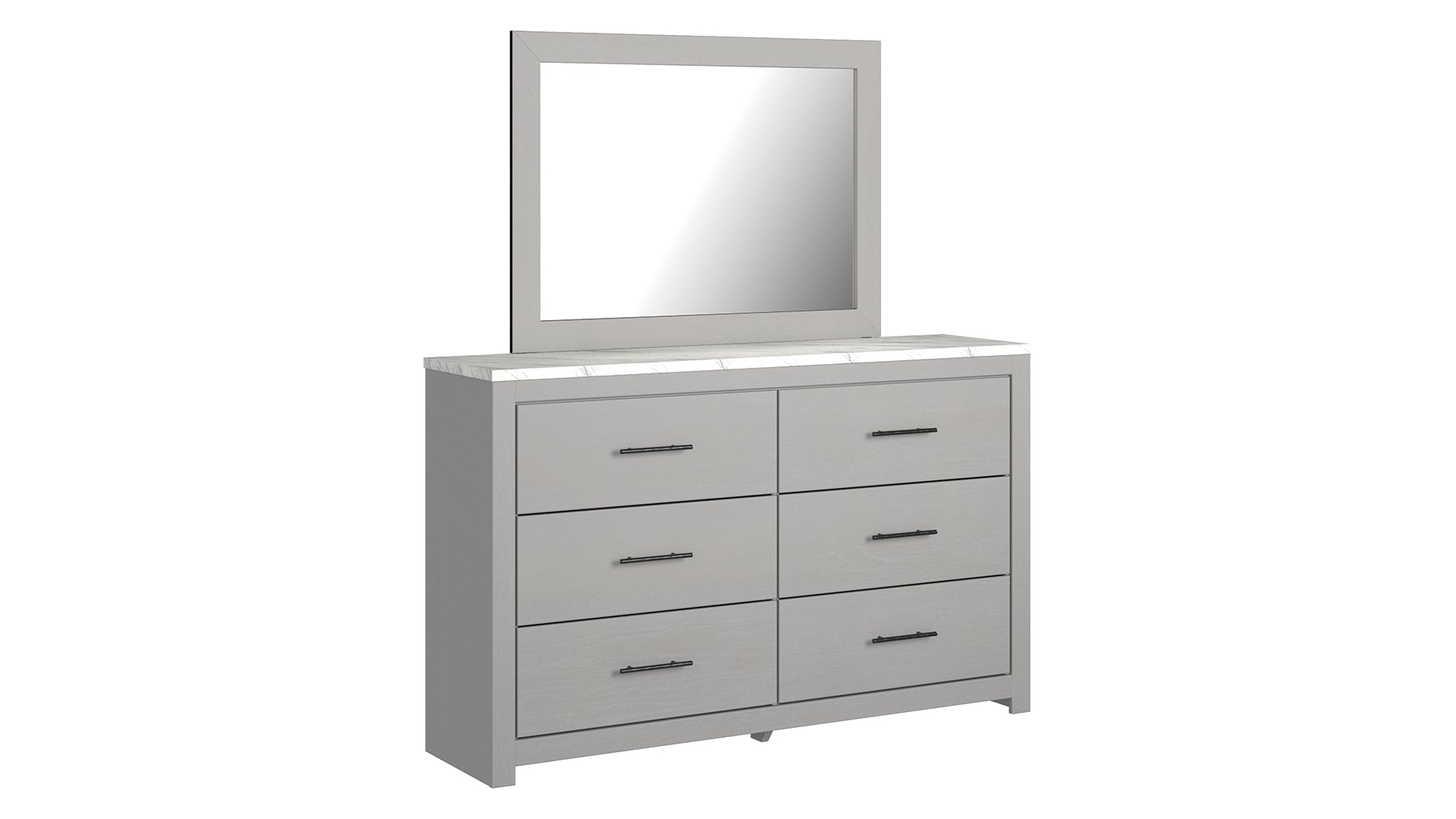 Cottenburg King Panel Bed with Mirrored Dresser and Chest