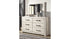 Cambeck King Panel Bed with 2 Storage Drawers with Mirrored Dresser, Chest and Nightstand