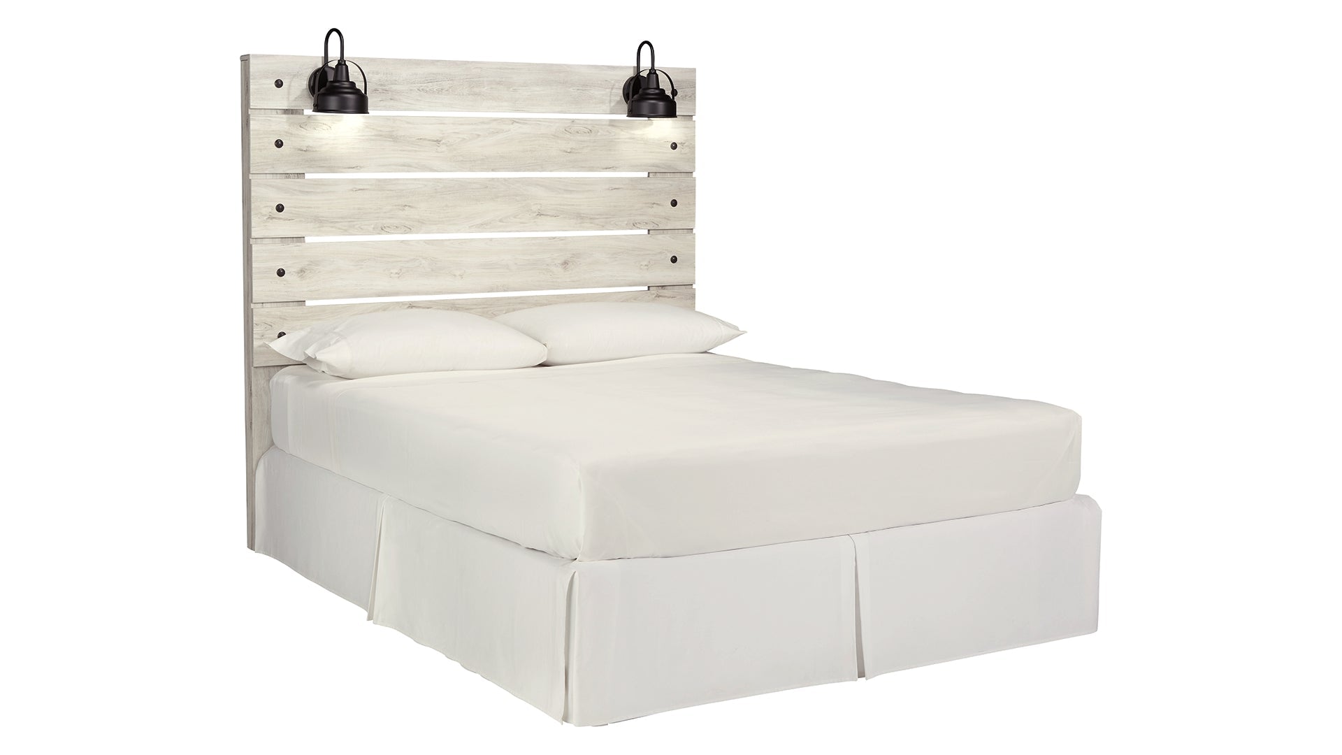 Cambeck Queen Panel Headboard Bed with Mirrored Dresser and Chest