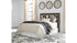 Drystan Queen/Full Bookcase Headboard Bed with Mirrored Dresser, Chest and Nightstand