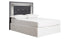 Lodanna King/California King Upholstered Panel Headboard Bed with Mirrored Dresser, Chest and Nightstand