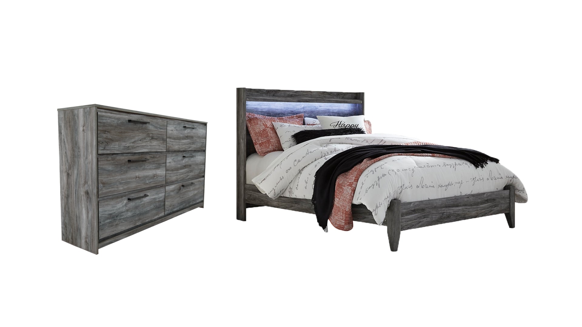 Baystorm Queen Panel Bed with Dresser