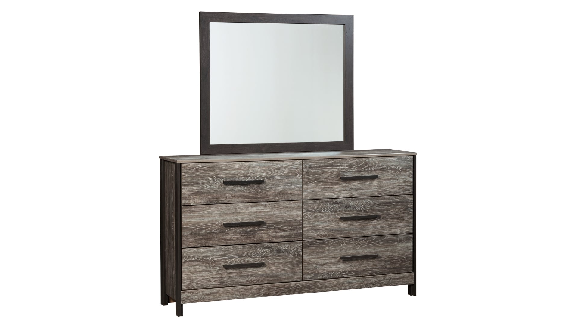 Cazenfeld King Panel Bed with Mirrored Dresser and Chest