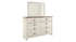 Willowton King/California King Panel Headboard Bed with Mirrored Dresser, Chest and Nightstand