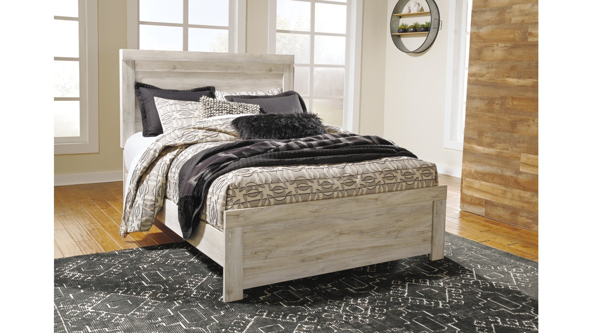 Bellaby Queen Crossbuck Panel Bed with Dresser