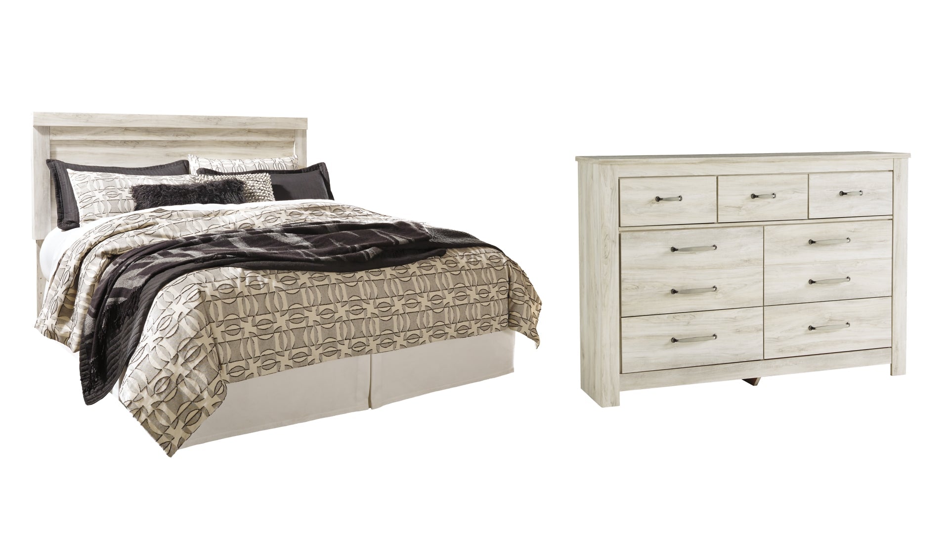 Bellaby King Panel Headboard Bed with Dresser