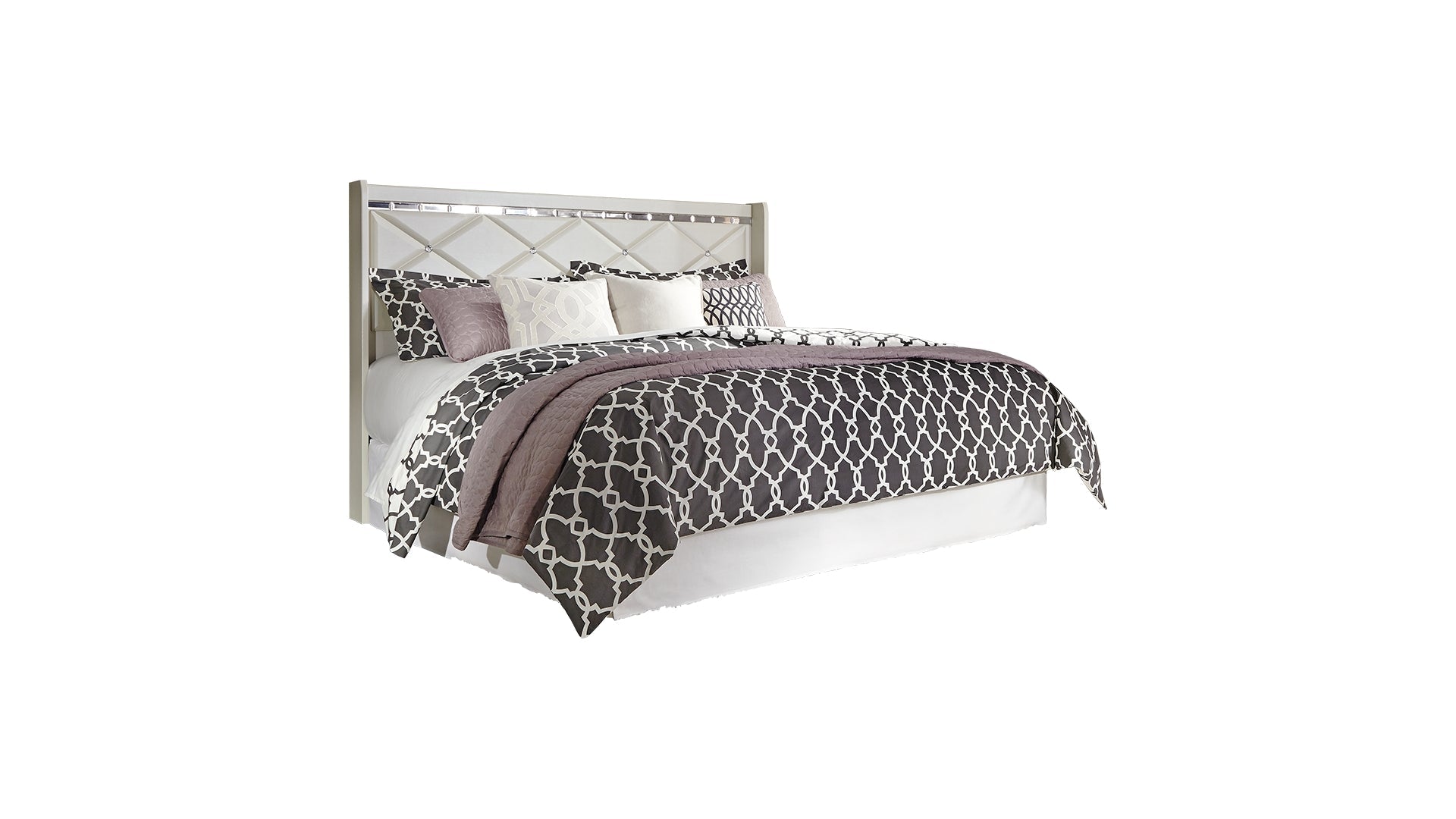 Dreamur King/California King Panel Headboard Bed with Dresser