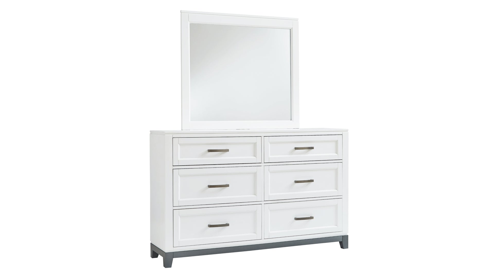 Brynburg California King Panel Bed with 2 Storage Drawers with Mirrored Dresser, Chest and Nightstand