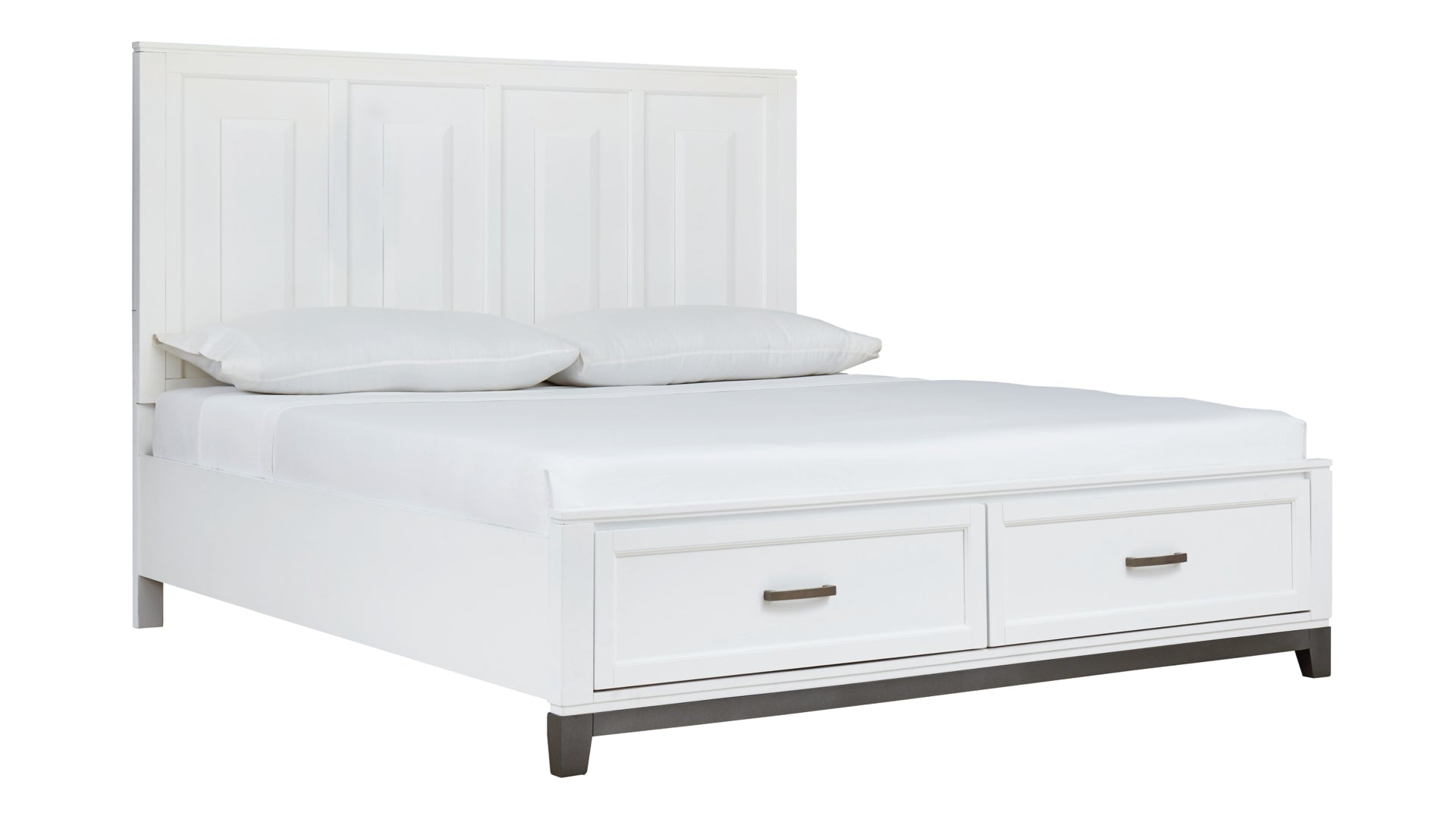 Brynburg King Panel Bed with 2 Storage Drawers with Dresser