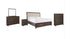 Brueban California King Panel Bed with 2 Storage Drawers with Mirrored Dresser, Chest and Nightstand