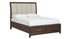 Brueban Queen Panel Bed with 2 Storage Drawers with Mirrored Dresser, Chest and Nightstand