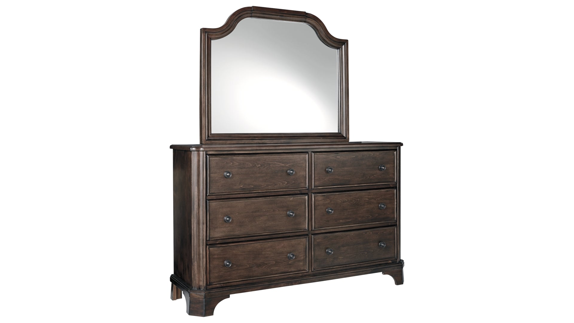 Adinton Queen Panel Bed with 2 Storage Drawers with Mirrored Dresser, Chest and Nightstand