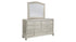 Coralayne Queen Upholstered Bed with Mirrored Dresser, Chest and Nightstand