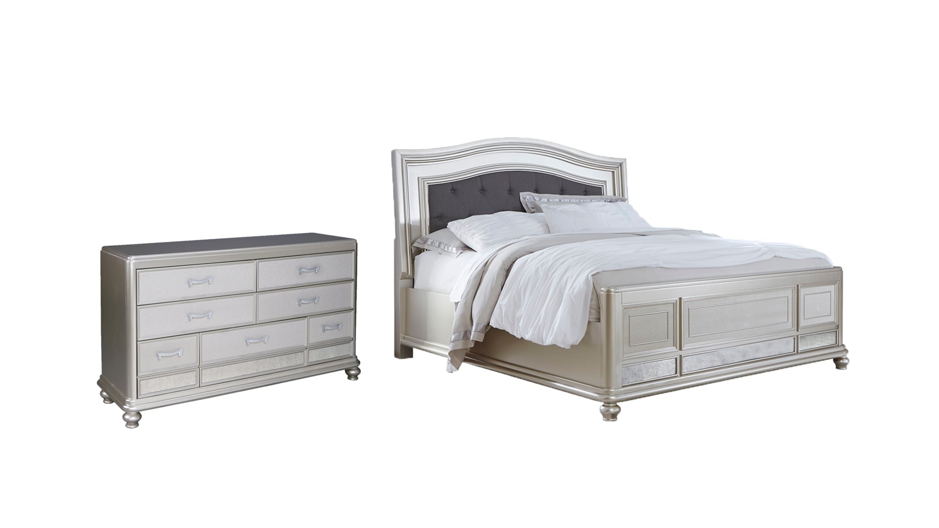 Coralayne Queen Panel Bed with Dresser