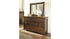 Lakeleigh King Panel Bed with Upholstered Bench with Mirrored Dresser and Chest