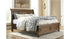 Flynnter California King Sleigh Bed with 2 Storage Drawers with Mirrored Dresser and Chest