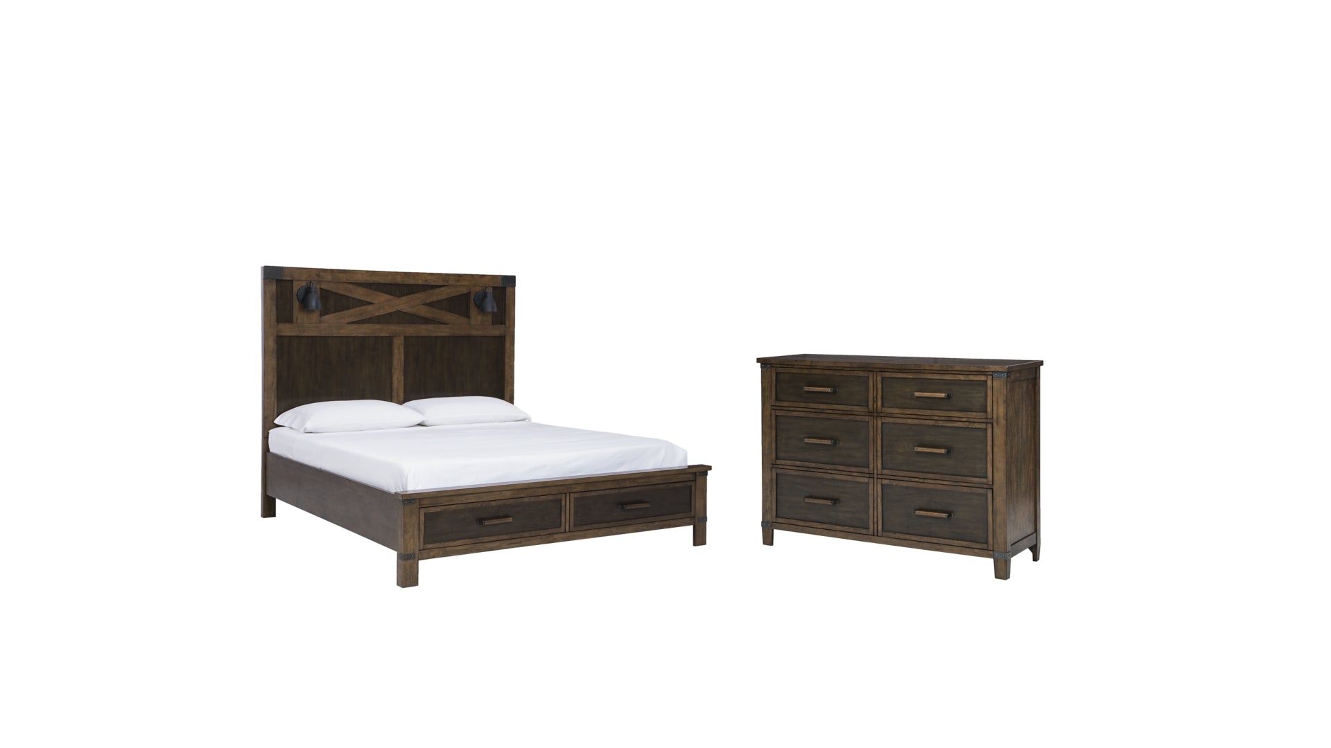 Wyattfield King Panel Bed with Dresser