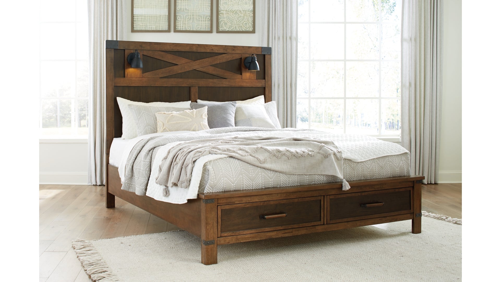 Wyattfield California King Panel Bed with Dresser