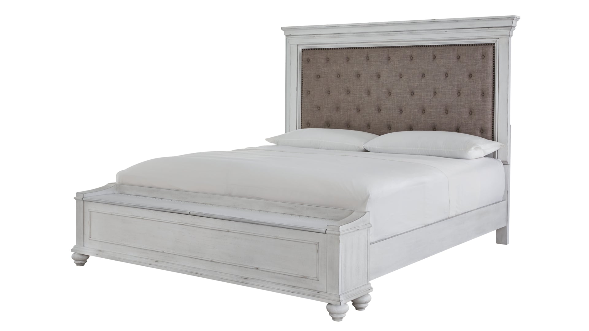 Kanwyn Queen Panel Bed with Storage with Mirrored Dresser, Chest and Nightstand