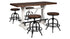 Valebeck Counter Height Dining Table and 4 Barstools