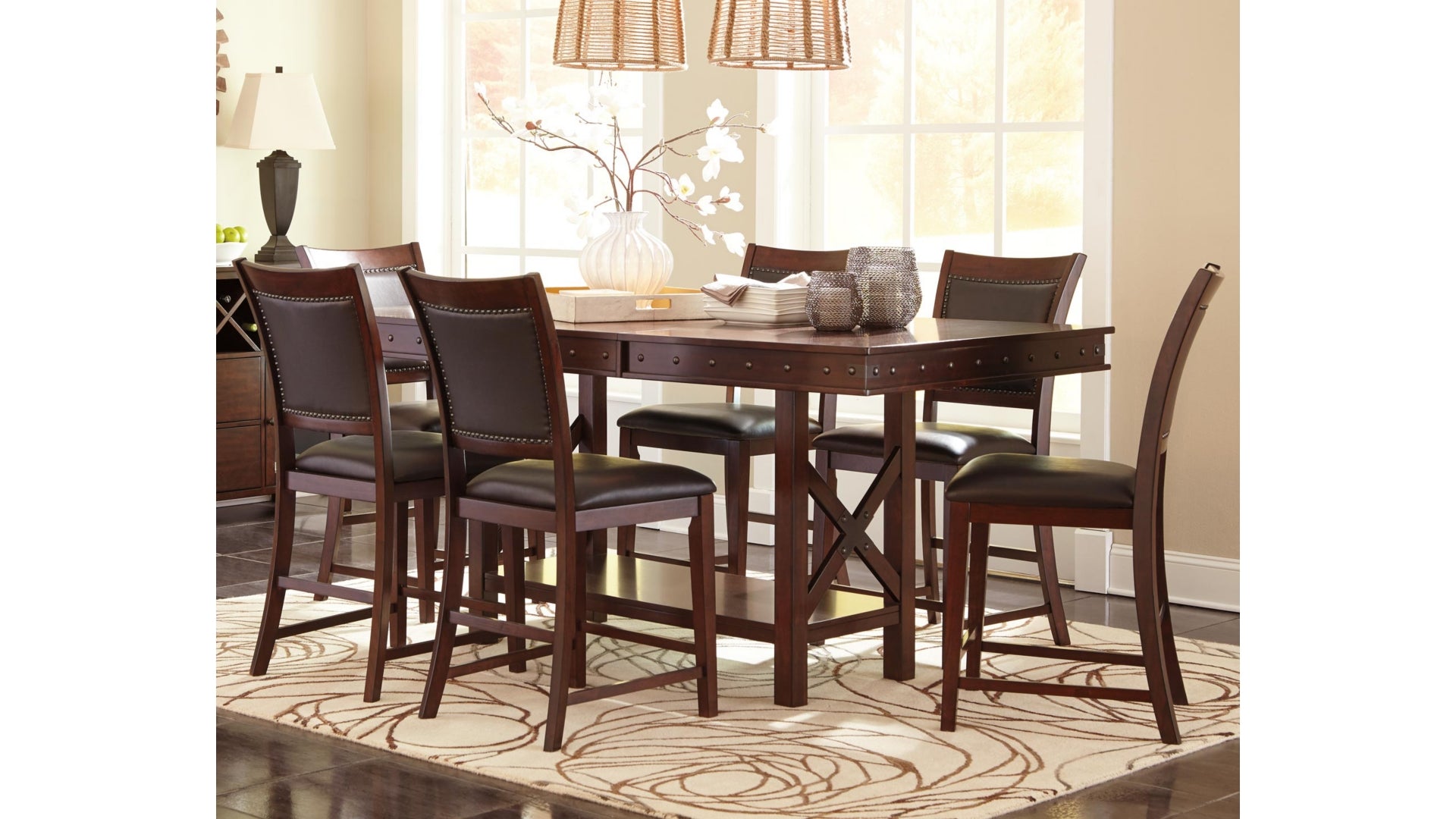 Collenburg Counter Height Dining Table and 4 Barstools