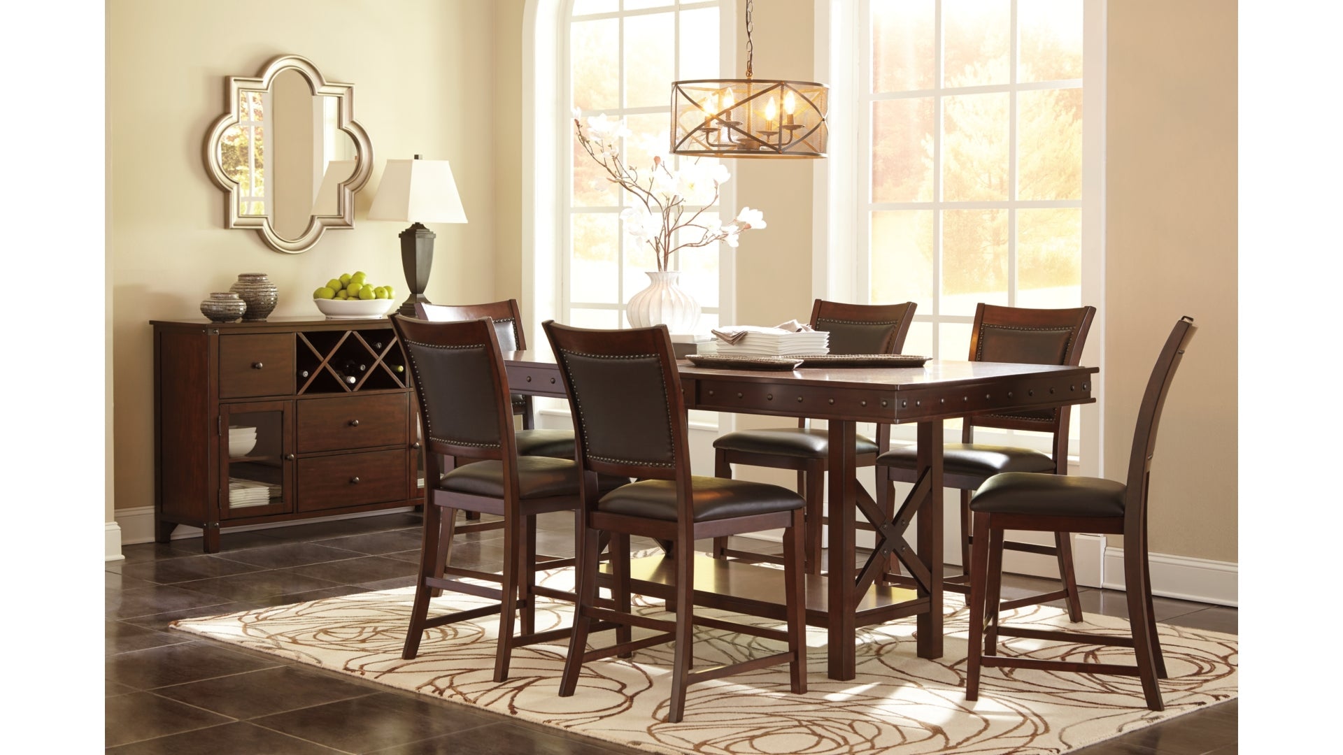 Collenburg Counter Height Dining Table and 6 Barstools