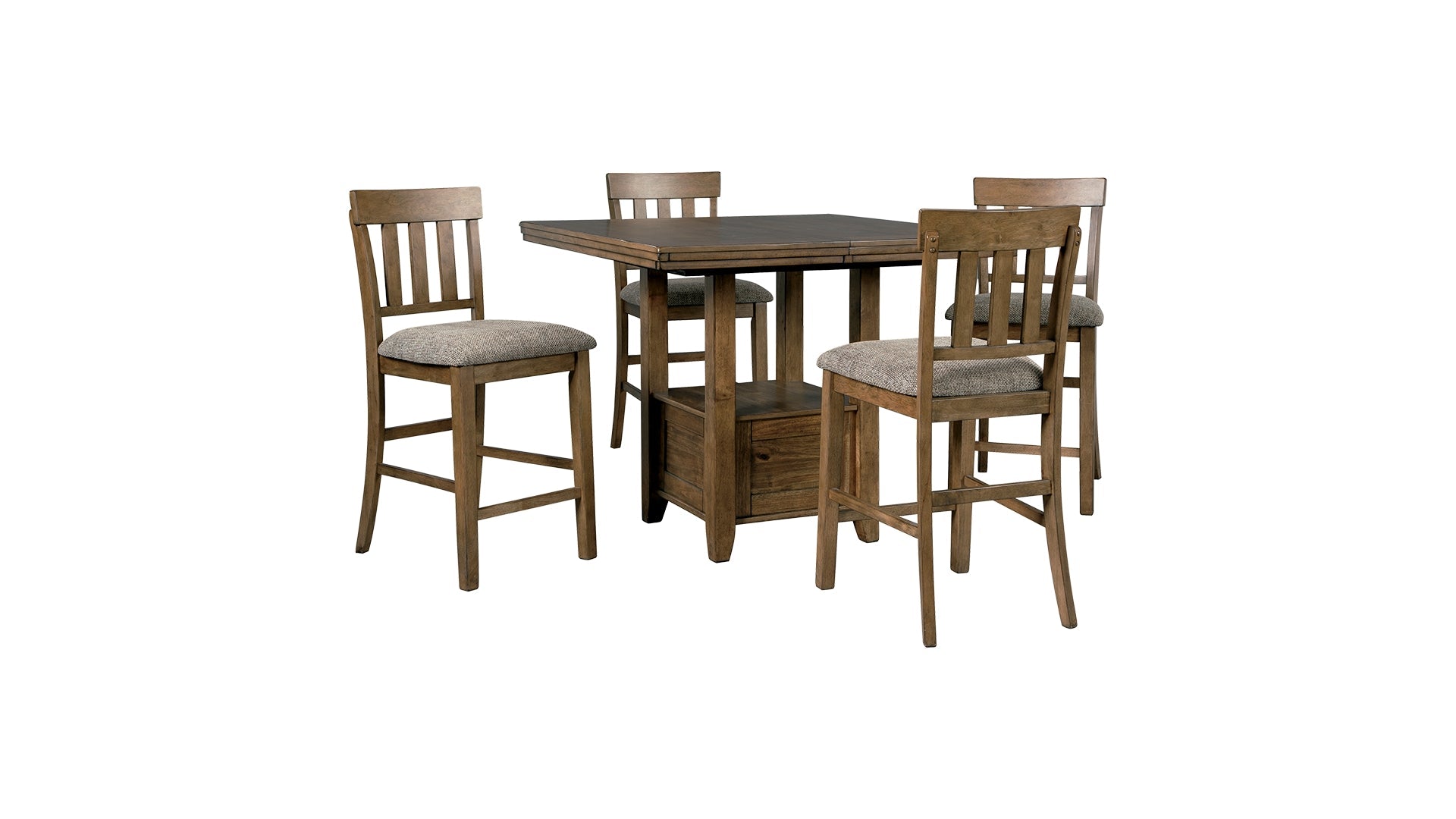 Flaybern Counter Height Dining Table and 4 Barstools