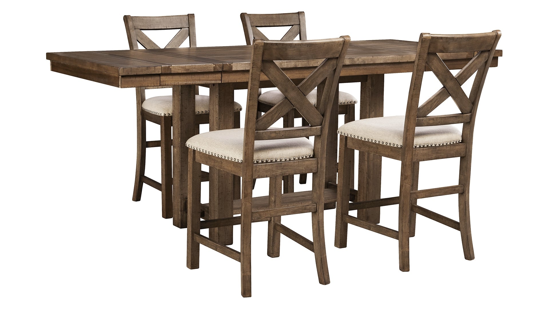 Moriville Counter Height Dining Table and 4 Barstools