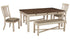 Bolanburg Dining Table and 2 Chairs and 2 Benches