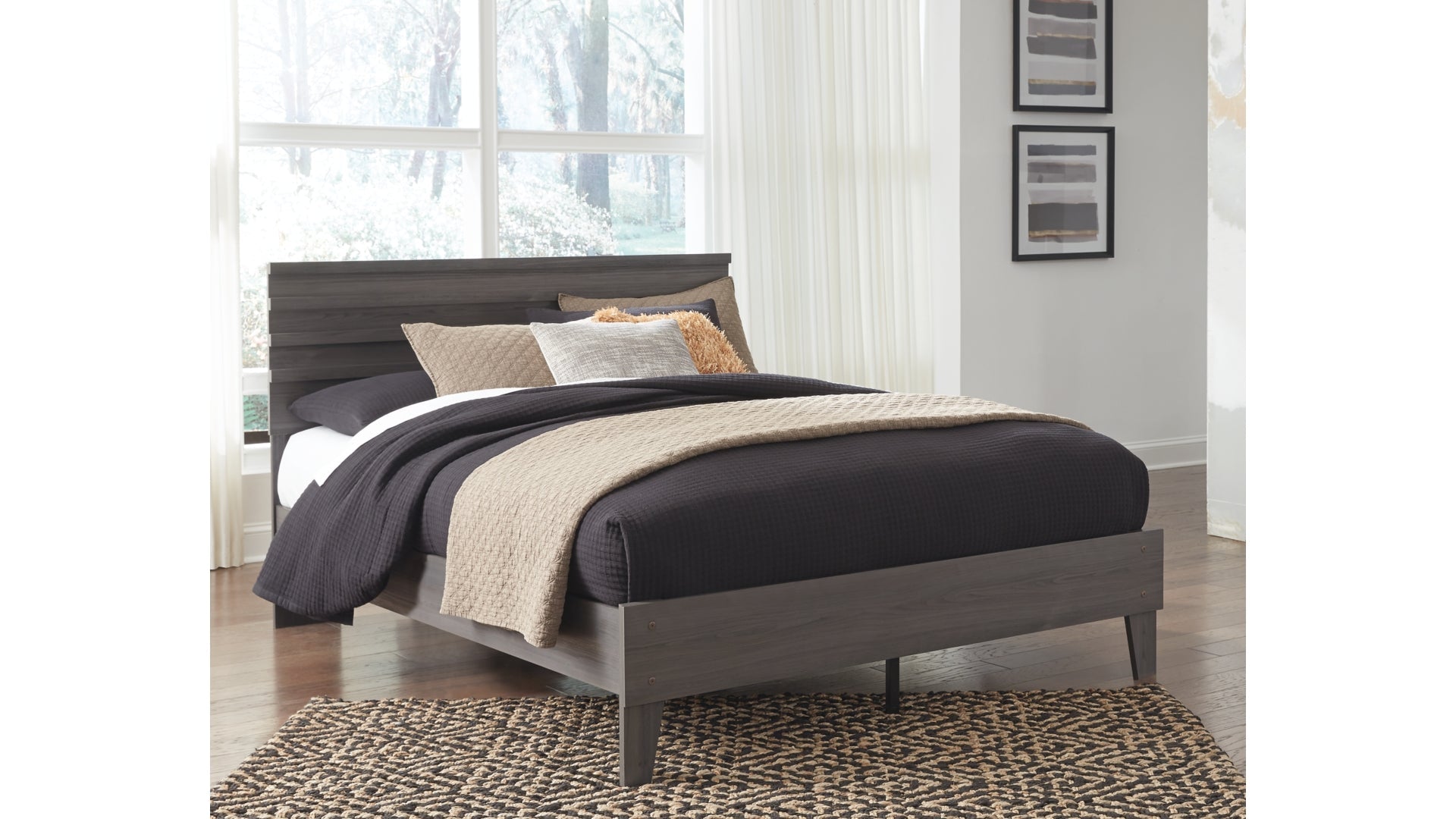 Brymont Queen Panel Headboard Bed with Dresser